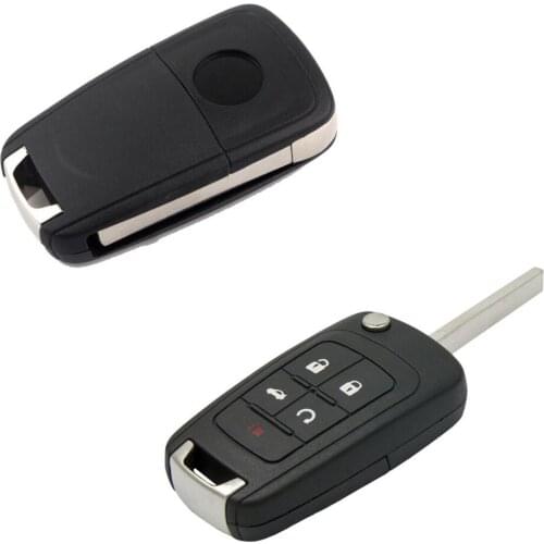 For Chevrolet Cruze Camaro Sonic Impala Malibu 2010-2016 Replacement 5 Button Uncut Blade Flip Folding Remote car Key Case