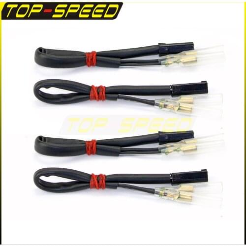 For Suzuki Front & Rear Turn Signal Wire Plug Adapters Indicator Leads Adaptor Lead Connector Cable Harness GSXR GSF SV DRZ TL
