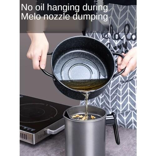 Deep Frying Pan Household Mini Medical Stone Non-Stick Deep-Fat Fryers Japan Small Frying Pot Induction Cooker Gas