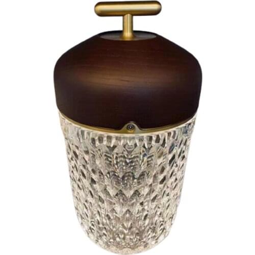 Pinecone Crystal Table Lamps Bedroom Bedside Desk Lamp Protable Atmosphere Glass Led Night Lights Touch Sensor Living Room Decor