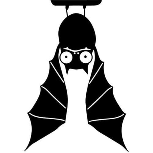 Creative Bat Upside Down Pattern Car Decal PVC Fashion Decoration Sunscreen Waterproof Auto Sticker Color Can Be Customized