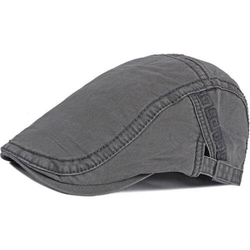 LDSLYJR 2021 Cotton Spring Summer solid Newsboy Caps Flat Peaked Cap Men and Women Painter Beret Hats 104