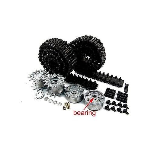 Mato 1/16 Sherman T49 Metal Tracks Sprockets Idler Wheels With Bearings For Mato M4A3(75)W and Henglong Sherman RC Tank MT156