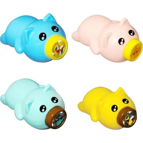 Cute Pig Bicycle Headlight Bicycle Lectric Horn Equipment Bicycle Front Light Lamp USB Flying Pig Horn Light 5 Kinds Of Sounds