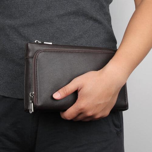 Mens Day Clutches Bags Men Cow Leather 2019 New Man Business Day Clutch Evenlop Bags Casual Fahsion Bag Male
