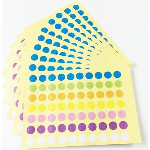 350 Pcs/lot Seven-color Small Circle Seal Stickers DIY Product Stickers Label Sticker For Gift Decoration Stickers Scrapbooking