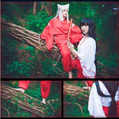 New Inuyasha Kikyo Kimono Cosplay Costume Full Set Custom made Halloween carnival Anime cosplay costume