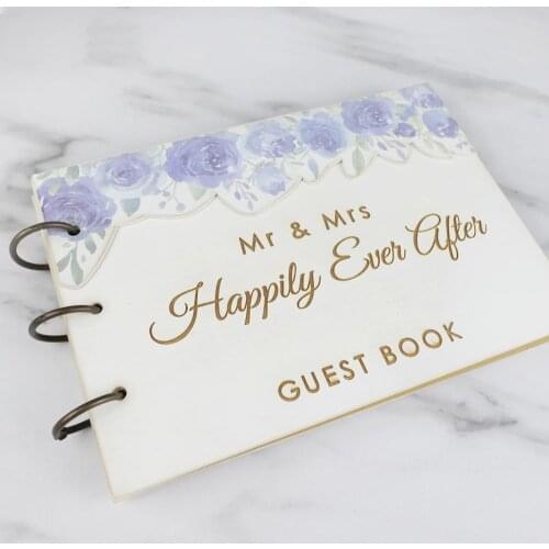 Customized Guest Book Rustic Wedding Personalized Guestbook Wood Custom Engraved Signature Book Wedding Album Engagement Gift