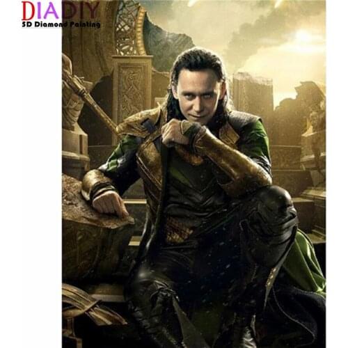 Full Round/square Drill 5D DIY Diamond Painting Thor Loki Diamond Embroidery Picture of Rhinestones Diamond Mosaic decor