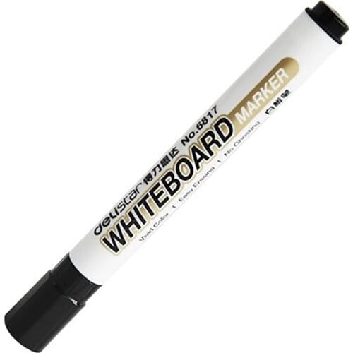 Single Head Erasable Liquid Whiteboard Marker Pen, Black Ink, Wear-resistant Fiber Tip, Whiteboard Writing Pen for Home Office