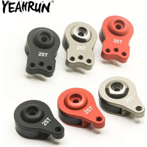 YEAHRUN 25T Steering Servo Arm Horn Aluminum Alloy 1/3 Hole for RC Car Crawler Large Torque Digital Coreless Servo Parts