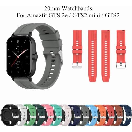 Silicone Wrist Band For Huami Amazfit GTS 2e GTS 2 GTS2 Mini Smart Strap Sport Bracelet For Amazfit Bip U / Lite Pop Pro GTR 42m