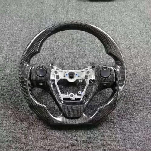 Cuatomized Full Carbon Fiber Sports Steering Wheel Alcantara Leather compatible for Toyota Avalon Camry Corolla 2014