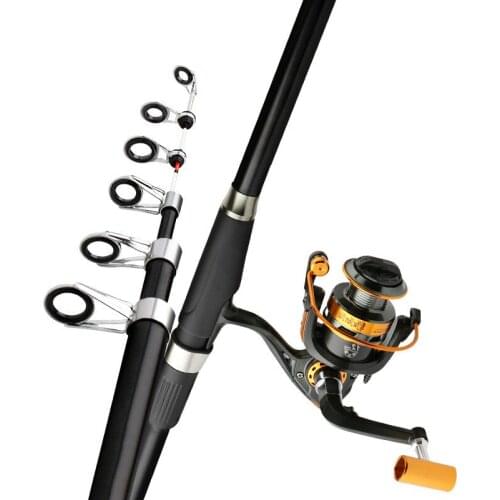 High Carbon Fiber Boat/Raft Rod 2.1-3.6m Telescopic Fishing Pole Portable Spinning Fishing Cane Short Section Rock Fishing Pesca