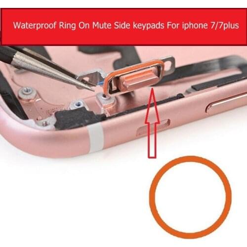 Waterpoof Ring Rubber On Mute Side Keypads For iphone 7 7 Plus Mute Side Button Of Waterproof Rubber Ring Seal Replacement Parts