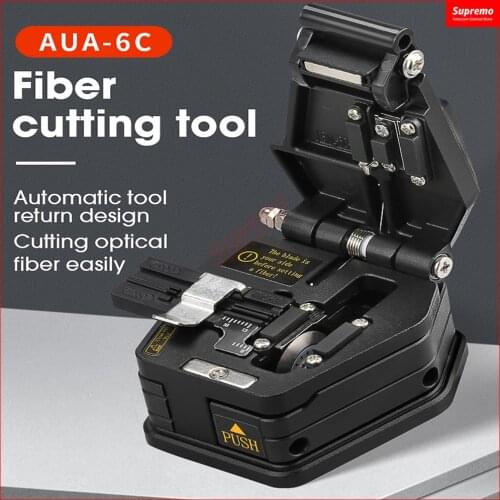 Fiber Cleaver AUA-6C Cable Cutting Knife FTTT Fiber Optic Knife Tools Cutter High Precision Cleavers 16 Surface Blade