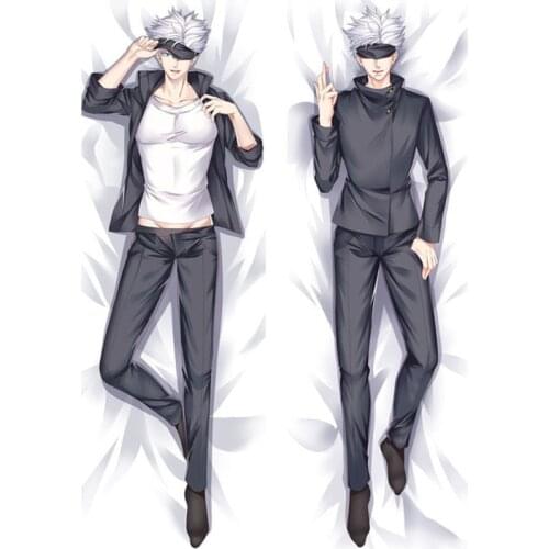Japan Jujutsu Kaisen Cosplay Satoru Gojo Male Pillow Cover Hugging Body Otaku Dakimakura Otaku Bedding Throw Pillow Case cover