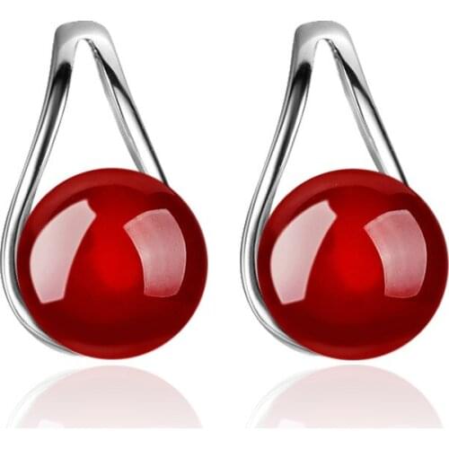 100% 925 sterling silver fashion rhinestone stud earrings for women wholesale jewelry birthday gift drop shipping