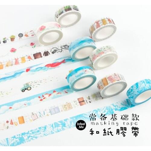 1 Pcs Beautiful Hand Tear Paper Tape Art Hand Decoration Stickers Student DIY Diary Sticky Masking Tape Office Supply Stationery