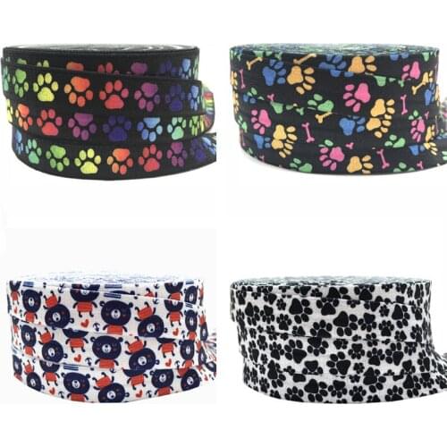 10Yards 16mm Paisley Printed Fold Over Elastic Bus FOE Handmade Accessories DIY Hair Tie Party Decor Ribbon