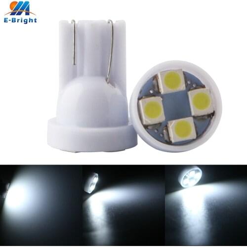 100pcs 24V DC W5W 194 168 T10 1210 4 SMD LED Bulbs White Auto Instrument Lights Reading Lights Car Door Lights