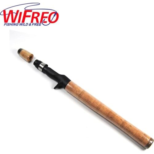 2Sets Long Handle Soft EVA Cork Grip Baitcast Fishing Rod Handle & Plastic Reel Seat for DIY Fish Rod Building and Repair