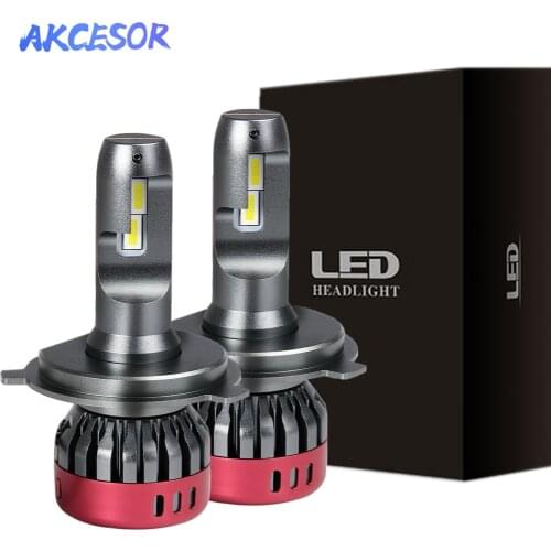 2pcs Super Bright H4 LED Headlight Bulbs Auto Lamp CSP Chips H7 LED H11 H8 H9 H1 9005 9012 9003 HB2 HB3 HB4 Fog Light 56W 9600LM