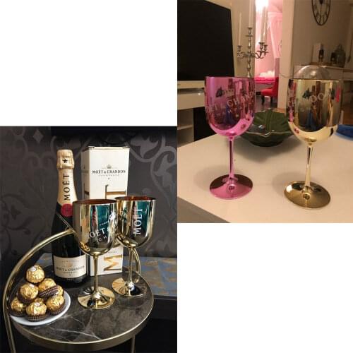 4Pcs Wine Party Champagne Coupes Cocktail Glass Champagne Flutes Wine Cup Goblet Plating Plastic Beer Whiskey Vodka Glasses