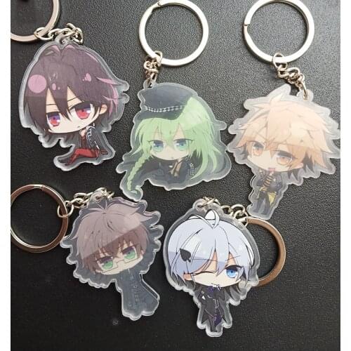 5pcs/set Anime Keychain Japanese Anime Amnesia Heroine Shin Ikki Kent kulcstarto Keychain Keyings Pendants Portachiavi