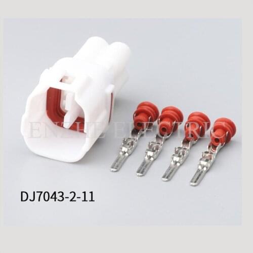 50SET DJ7043-2-11 car male female cable connector terminal 4 pin connector Plug socket wire cable connector pin automotive
