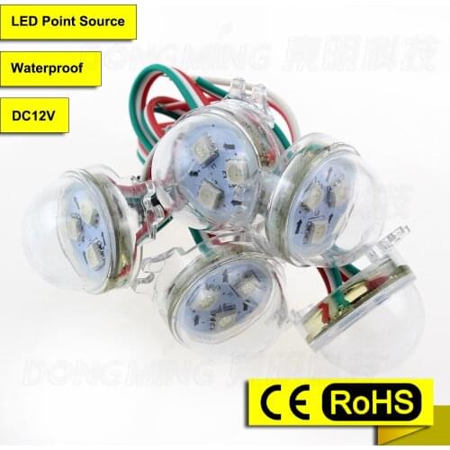 50pcs/lot led pixel module WS2811 waterproof IP68 led ws2811 modules DC12V led point light D26 rgb led point light