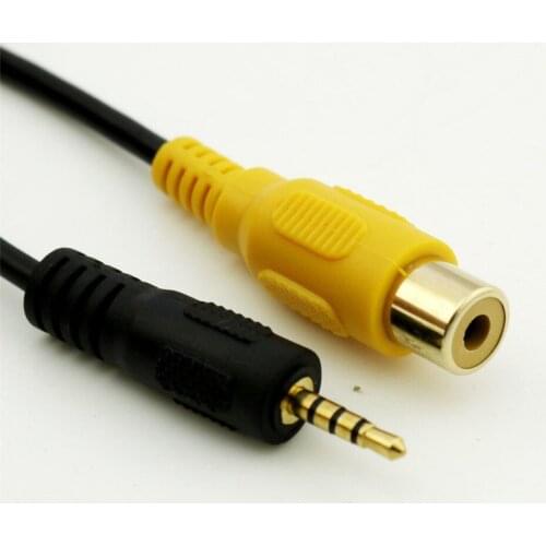 5x Car Backup Camera RCA Female Jack to 2.5mm Male Plug GPS AV-in GPS AV IN Adapter Converter Cable 30cm/1ft