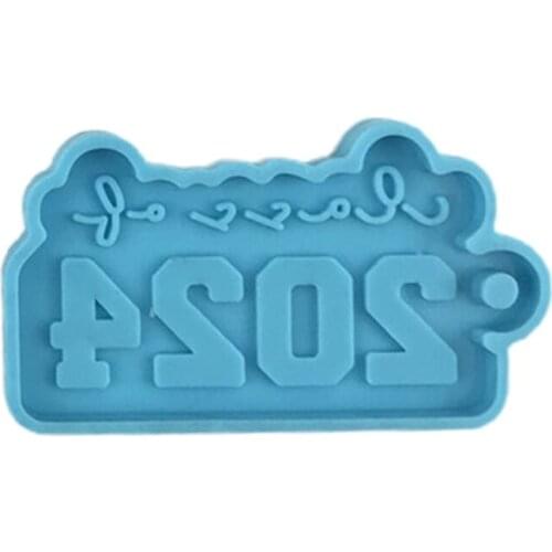 97QE 2021/2022/2023/2024 Keychain Epoxy Resin Mold Pendant Casting Silicone Mould DIY Crafts Jewelry Home Decorations Casting