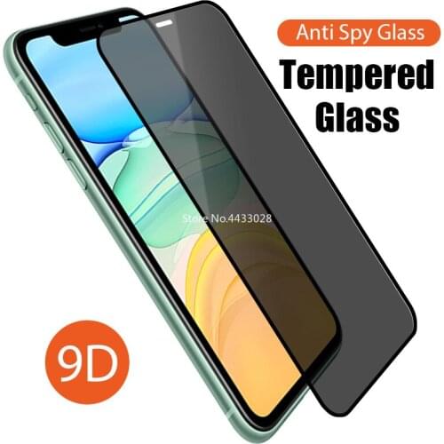 Privacy Full Cover For iPhone 12 11 Pro X XS Max XR Mini Screen Protector Anti Spy For SE2 6S 7 8 Plus Anti Glare Tempered Glass