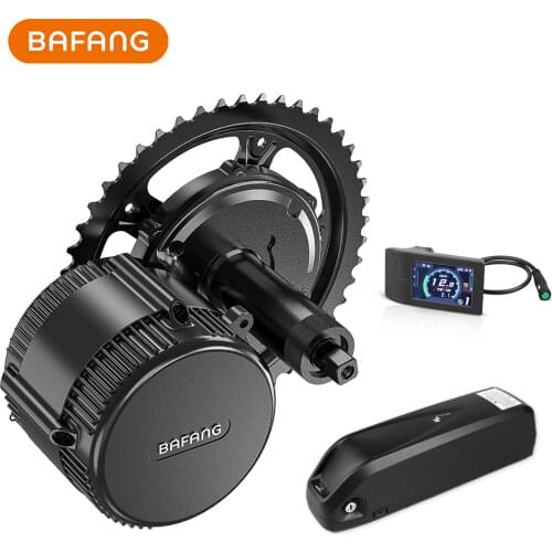 Bafang BBS02B 48V 750W Mid Drive Motor Electric Bicycle Conversion Kit 17.5Ah e Bike Rear Rack Battery with Luggage Taillight