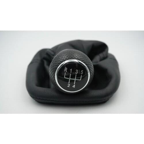 Free shipping 5 Speed Manual Leather Gear Shift Knob Gaitor Boot For VW GOLF JETTA BORA Beetle 23mm
