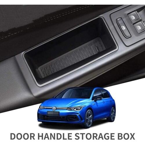 Car Side Door Storage Box for VW Golf 8 2020 2021 R Gti Gte Car Door Armrest Container Storage Accessories Handle Container