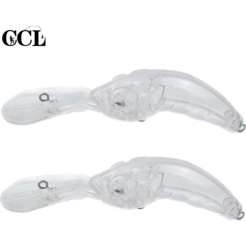 CCLTBA 20PCS Blank Long Diving Lip Crankbait 3.9inch 10.5g Unpainted Transparent Lure Hard Body For Bass Fishing