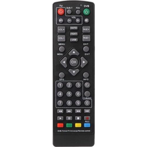 Black Universal Wireless Remote Control Controller Replacement for DVB-T2 Smart Television STB HDTV Smart Set Top TV Box