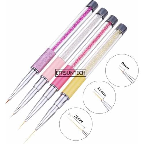50pcs Colorful Acrylic Sequin Pen Nail Pen Dotting Tools Drawing Pen Dot Paint Tool Nail Art Accessories F3276