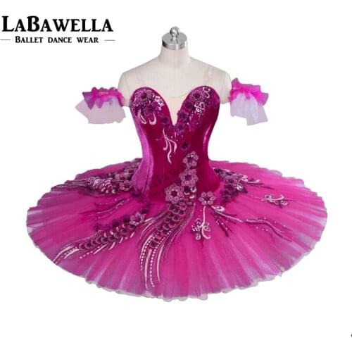 Don Quixote Variation Sugar Plum Fairy Dark Pink Professional Ballet Tutu Dress Paquita Ballerina WomenBT9040