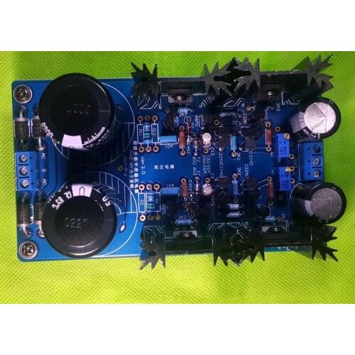 Double positive two way positive power suppy 2SA1930+2SC5171 parallel MUR460 rectifier Class A Regulator power supply board