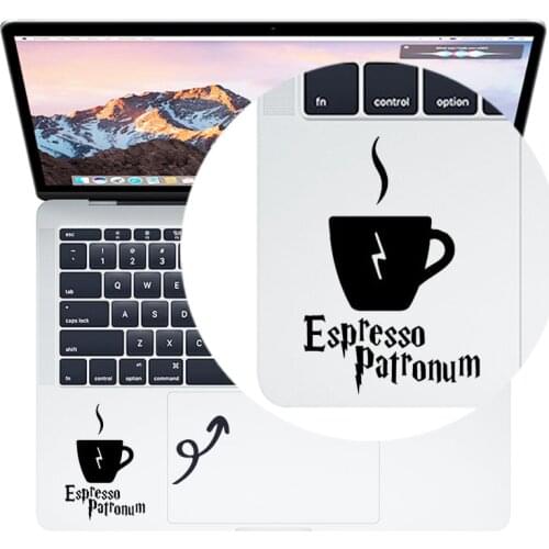 Espresso Patronum Coffee Trackpad Decal for MacBook Pro Air Retina 11 12 13 15 inch Mac Mi Notebook Touchpad Skin Laptop Sticker