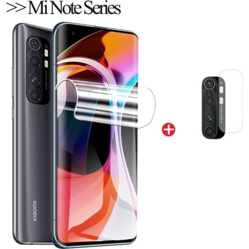 2in1,Hydrogel Film For Xiaomi Mi Note 10 Lite Mi Note 10 Pro Mi10 Screen Protector Camera Lens Glass Xaomi Mi Note10 10pro Film