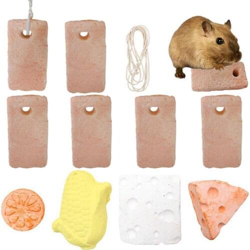 Hamster Chew Toy Corn Cheese Shaped Natural Lava Pet Molar Toy Small Pet Teeth Grinding Toy For Rabbit Guinea Pig Chinchilla
