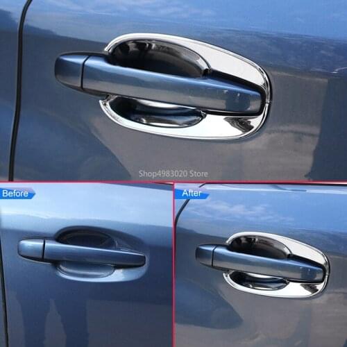 ABS Chrome Door Handle Molding For Subaru Forester SJ XV 2013 2014 2015 2016 2017 2018 Crosstrek Cover Protector accessories