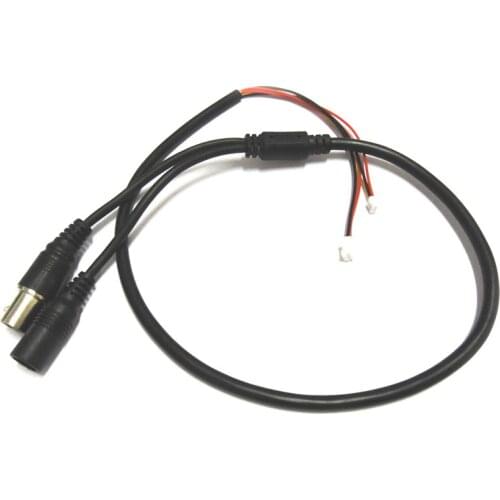 10x 60cm Power Video Cable BNC & DC Connector to Stripped Wire cctv end cable with Terminals 1.25P for PCB Board CCTV Camera