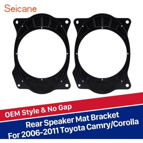 Seicane 6.5 inch anti-aging Reinforced Washer Car Rear Speaker Mats Mounting Kit for Toyota Camry/ Corolla change 6x9 to 6.5
