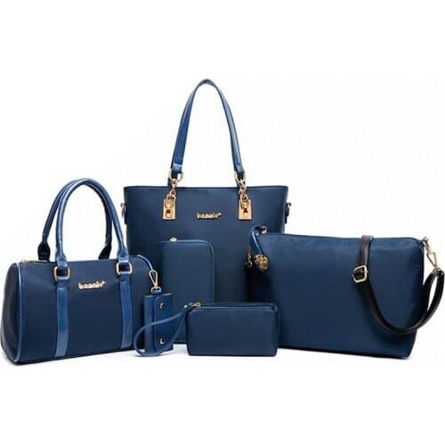 6PCS/Set Leather Women Handbags Shoulder Crossbody Bag Purse Wallet Women Envelope Messenger Bags Female Composite Bag