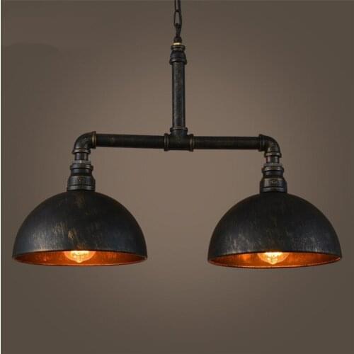 Loft American Country Pendant Lights Industry Retro Iron Lamps Shade Bar Restaurant Pipe Dining Room Hanging Lights Fixtures